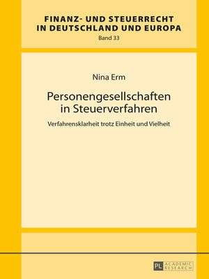 cover image of Personengesellschaften in Steuerverfahren